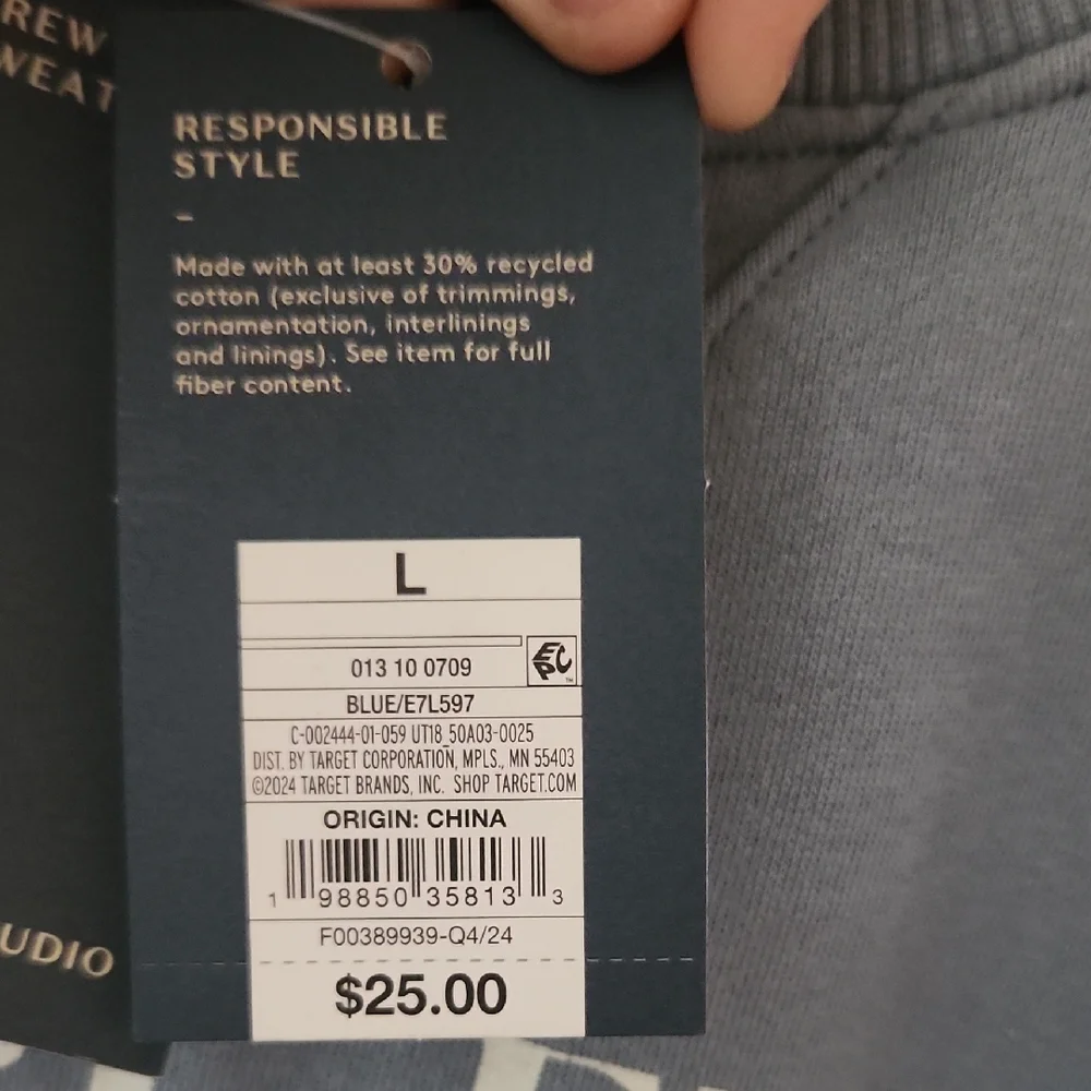 Universal Thread Blue Sweater, Size Large - Picture 4 of 6